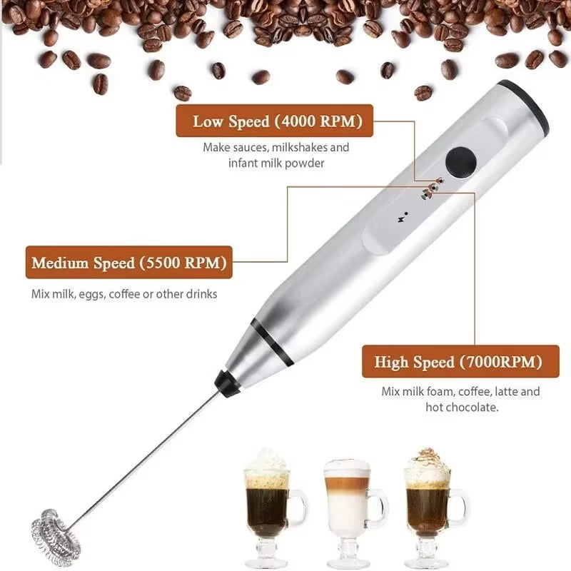 Portable Electric Milk Frothers Handheld Blender USB Mini Coffee Maker Whisk Mixer Cappuccino Cream Egg Beater Food Blender