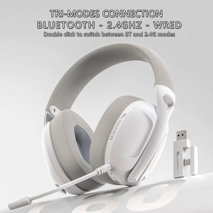 L80 Bluetooth Wireless Wired Three-Mode Gaming Headset Laptop Home Lightweight Headset with Microphone Hi-Fi Stereo