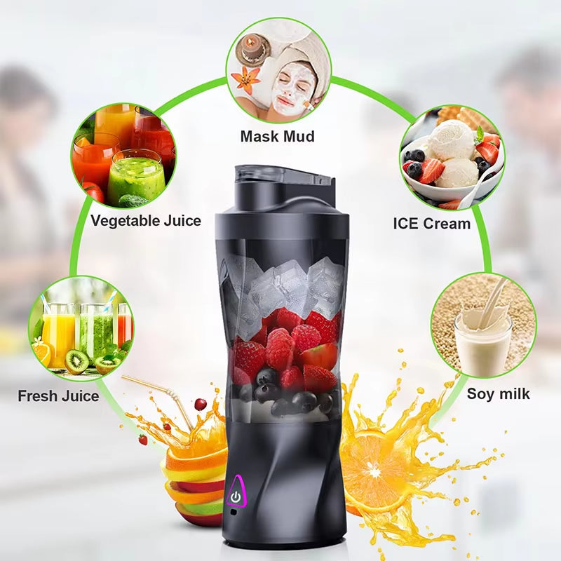 Portable 2024 New Multifunctional Kitchen Juicer Juice Cup Blending Cup Travel Cup Waterproof USB Shaker Cup Electric Juice Cup